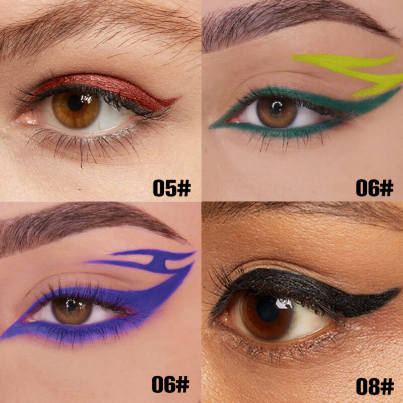 PHOFAY Waterproof Color Eyeliner Kit - 8 Vibrant Shades for Creative Eye Looks - Image 2