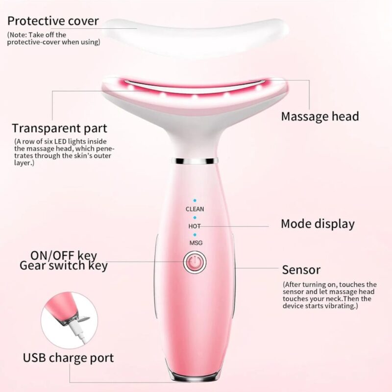 3-in-1 Facial Lamp; Neck Massager – Sculpting Tool with Heat Lamp - Image 5