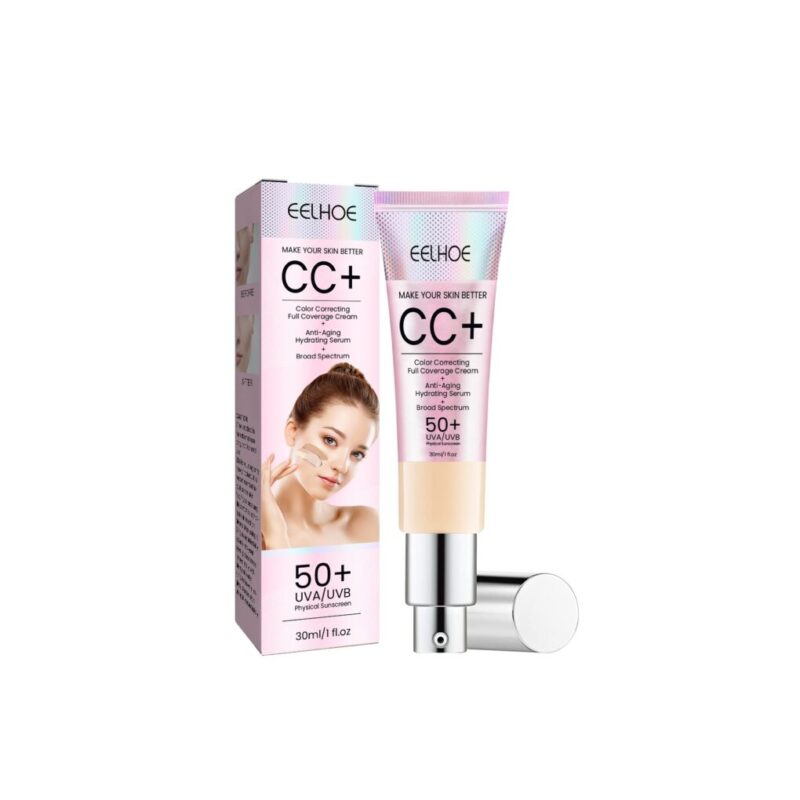 EELHOE CC Cream with Skin Care Benefits - Hydrating, Full Coverage Foundation with SPF | Whitening, Moisturizing & Waterproof for Flawless Skin