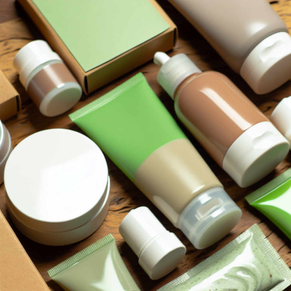 Close-up of eco-friendly skincare products.